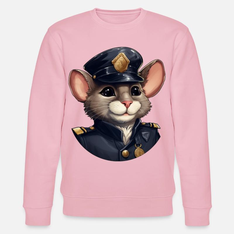 Mäuse Polizist - Stanley/Stella Unisex Bio-Sweatshirt CHANGER  - Hellrosa