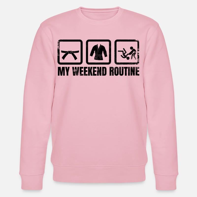 Judoka Weekend Routine - Stanley/Stella CHANGER Unisex Organic Sweatshirt - cotton pink