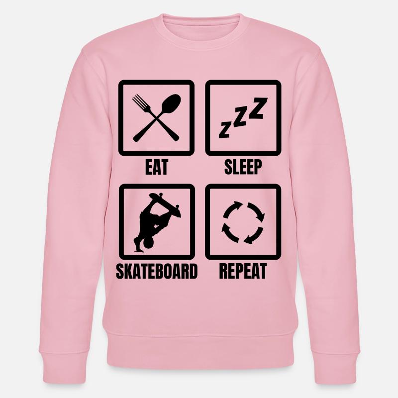 Skateboarding Routine - Stanley/Stella Unisex Bio-Sweatshirt CHANGER  - Hellrosa