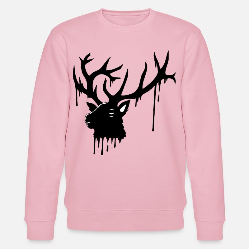 Düsterer Hirsch - Stanley/Stella Unisex Bio-Sweatshirt CHANGER  - Hellrosa