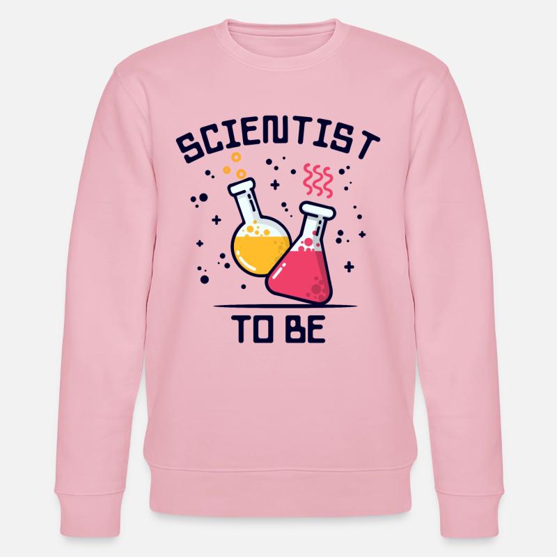 Workaholic Scientist Statement Profession Career - Stanley/Stella CHANGER Unisex Organic Sweatshirt - cotton pink