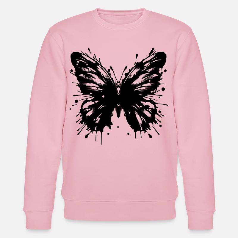 Schmetterling - Stanley/Stella Unisex Bio-Sweatshirt CHANGER  - Hellrosa