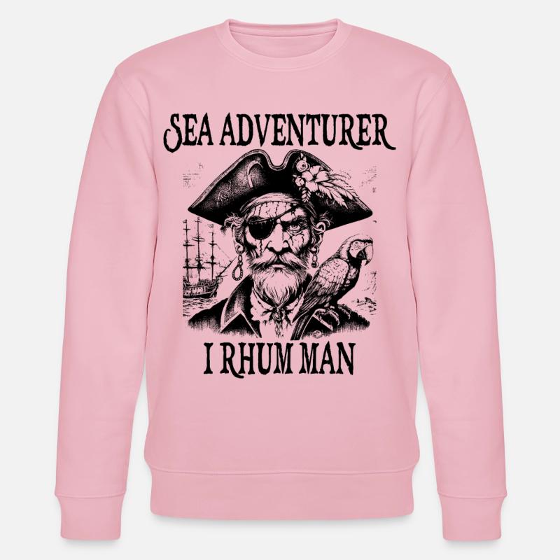 ICH RHUM MANN - Stanley/Stella Unisex Bio-Sweatshirt CHANGER  - Hellrosa