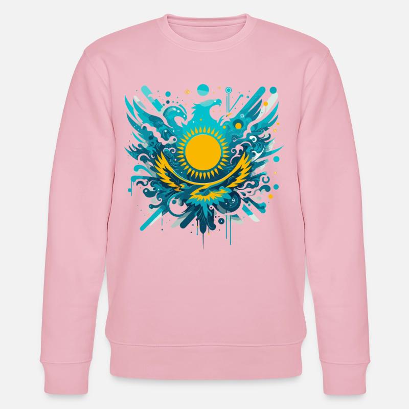 Kasachstan kunstvoll Geschenk - Stanley/Stella Unisex Bio-Sweatshirt CHANGER - Hellrosa