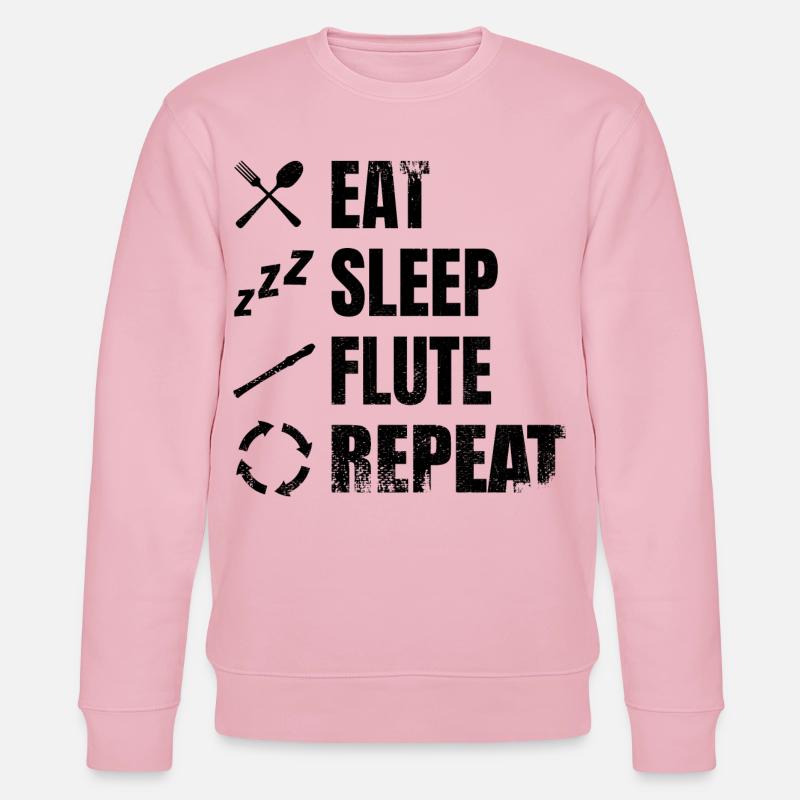 Flötenspruch - Stanley/Stella Unisex Bio-Sweatshirt CHANGER  - Hellrosa
