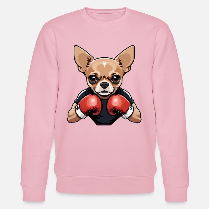 Chihuahua Boxer - Stanley/Stella Unisex Bio-Sweatshirt CHANGER  - Hellrosa