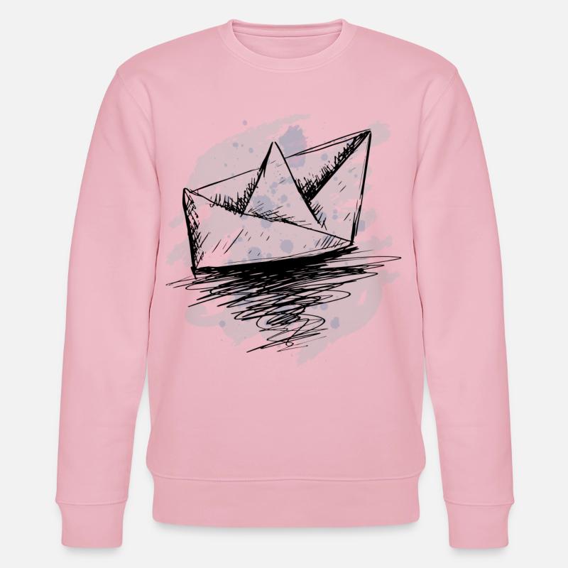 Teal Splash Origami-Boot - Stanley/Stella Unisex Bio-Sweatshirt CHANGER  - Hellrosa