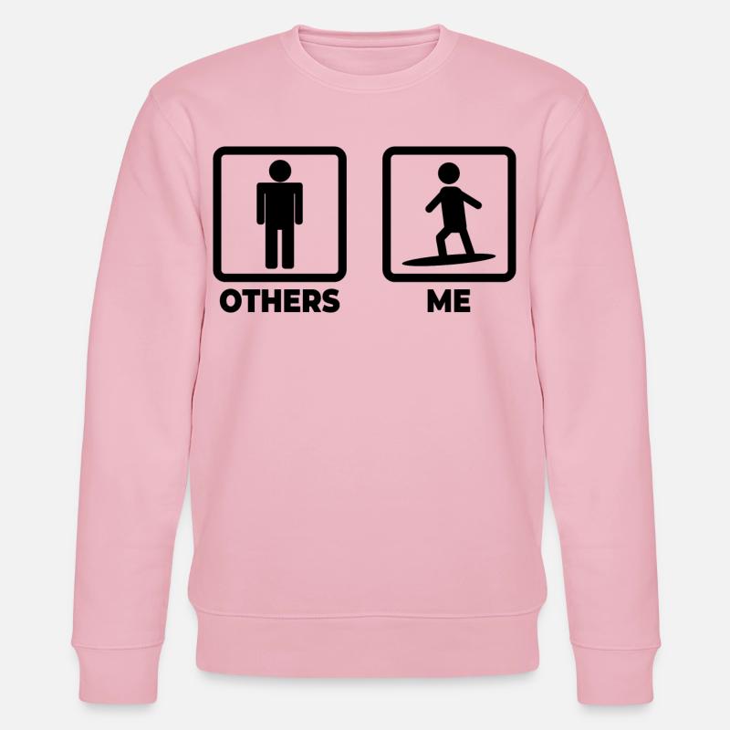 Figurine de bâton de surfeur - Sweat bio CHANGER Stanley/Stella Unisexe - rose pâle