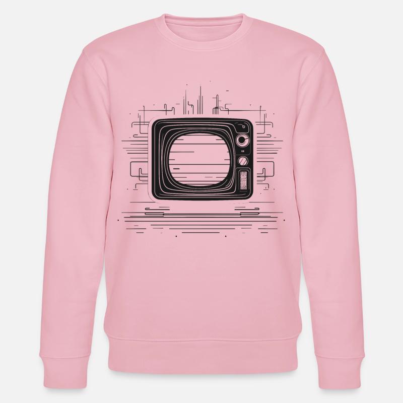 Retro TV Zeichnung - Stanley/Stella Unisex Bio-Sweatshirt CHANGER - Hellrosa