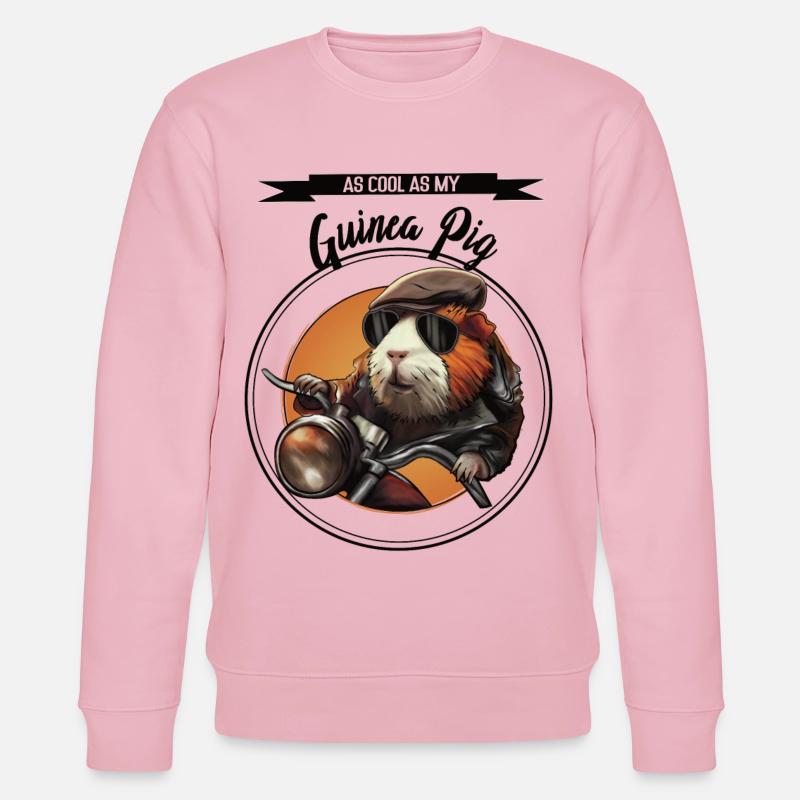 Cooles Meerschweinchen – Statement Design - Stanley/Stella Unisex Bio-Sweatshirt CHANGER  - Hellrosa