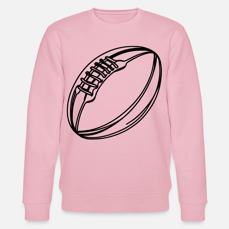 Rugby Ball - Stanley/Stella CHANGER Unisex Organic Sweatshirt - cotton pink
