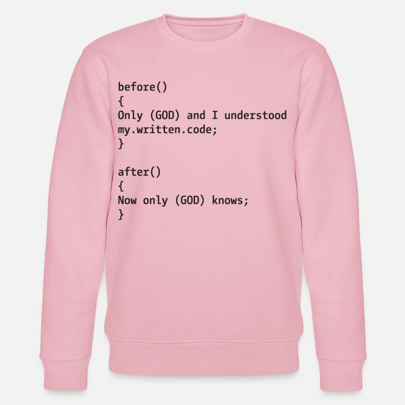 Developer Joke - Stanley/Stella CHANGER Unisex Organic Sweatshirt - cotton pink
