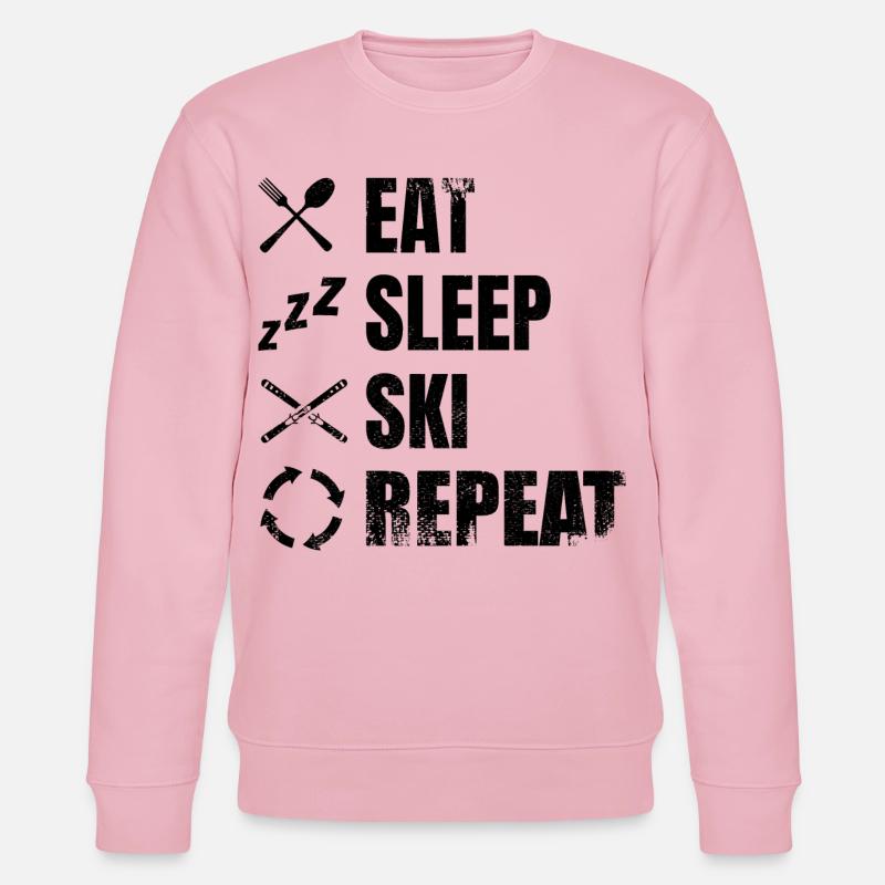 Skiing Lovers Routine - Stanley/Stella CHANGER Unisex Organic Sweatshirt - cotton pink