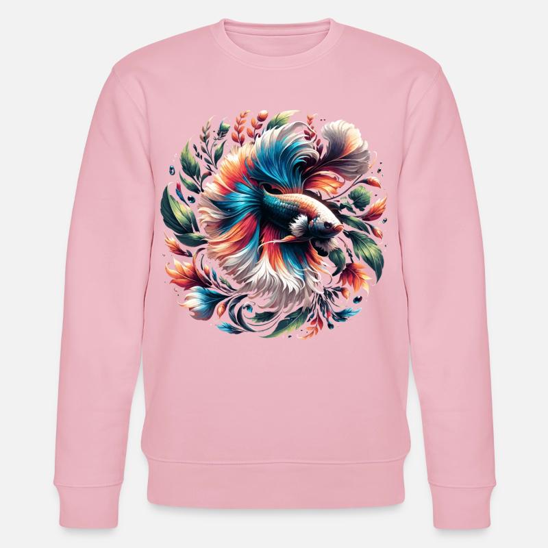 Betta siamois, Betta splendens, Bettafan - Sweat bio CHANGER Stanley/Stella Unisexe - rose pâle