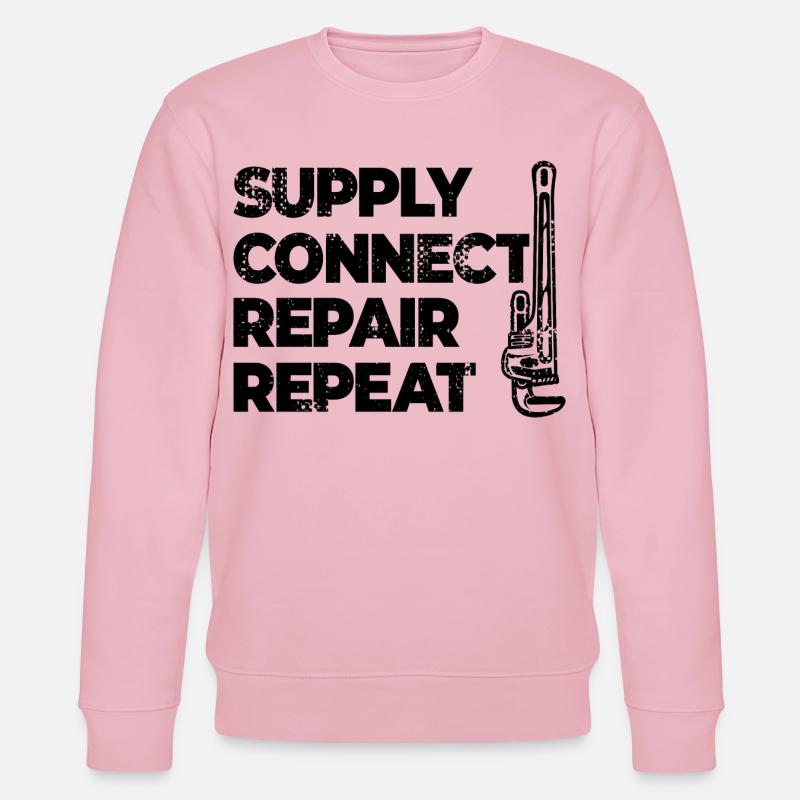 Klempner Motivation - Stanley/Stella Unisex Bio-Sweatshirt CHANGER  - Hellrosa
