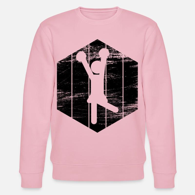 Cheerleader Strichfiguren - Stanley/Stella Unisex Bio-Sweatshirt CHANGER  - Hellrosa
