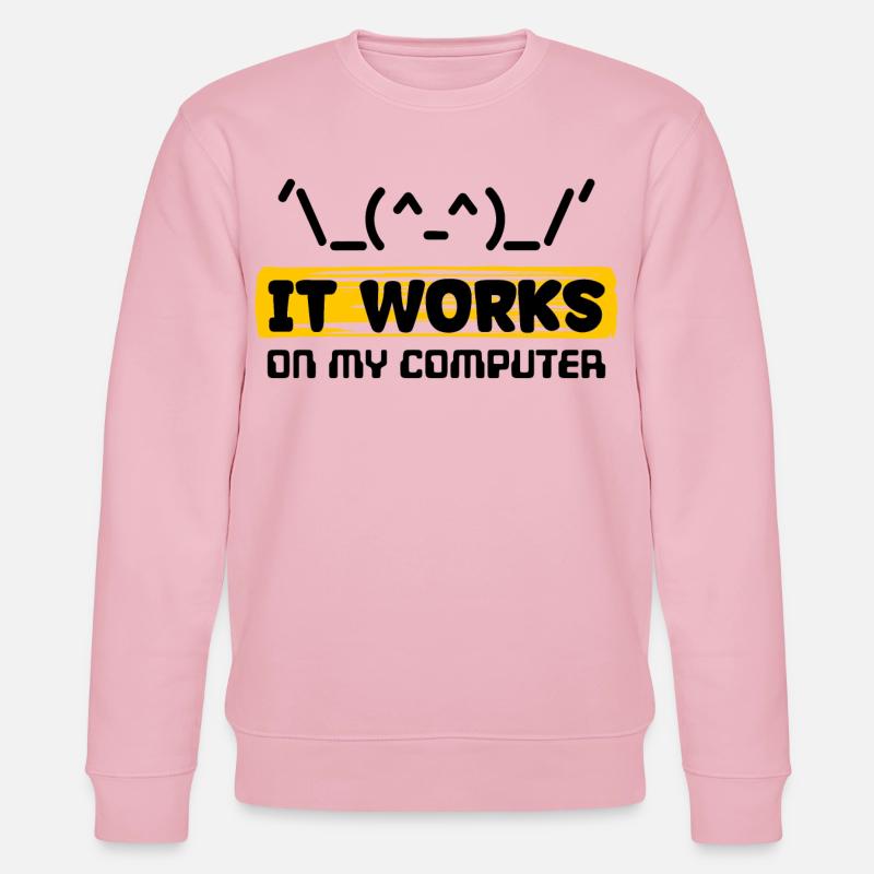 Coden Skripting Computerfreak Developer Statement - Stanley/Stella Unisex Bio-Sweatshirt CHANGER  - Hellrosa