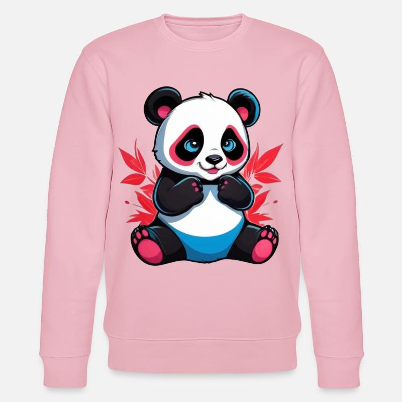 Panda Bär - Stanley/Stella Unisex Bio-Sweatshirt CHANGER  - Hellrosa