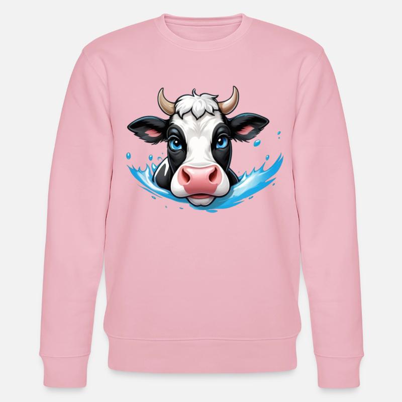 Douce éclaboussure de vache - Sweat bio CHANGER Stanley/Stella Unisexe - rose pâle