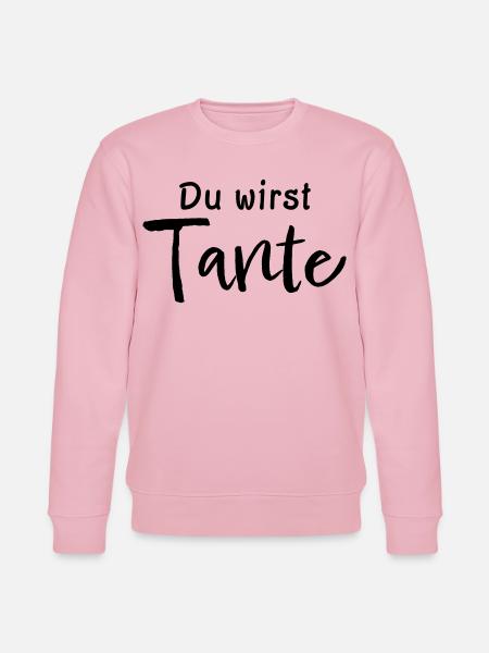 Du wirst Tante - Stanley/Stella Unisex Bio-Sweatshirt CHANGER  - Hellrosa