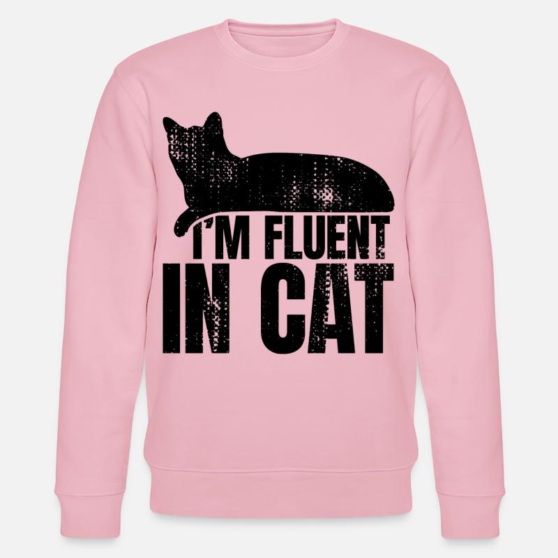 Lustiger Katzenliebhaber Spruch - Stanley/Stella Unisex Bio-Sweatshirt CHANGER  - Hellrosa
