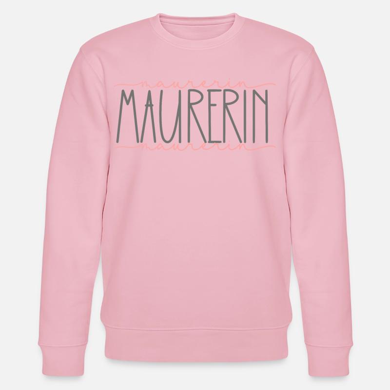 Maurerin Geschenk Handwerkerin Beruf - Stanley/Stella Unisex Bio-Sweatshirt CHANGER  - Hellrosa