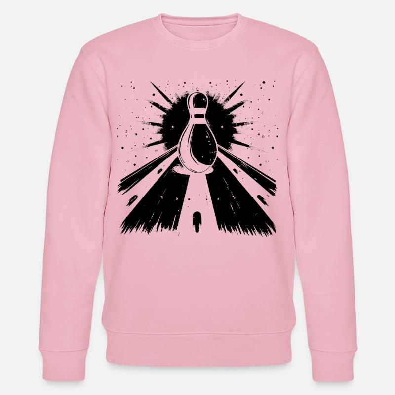 Graphique de quille de bowling - Sweat bio CHANGER Stanley/Stella Unisexe - rose pâle