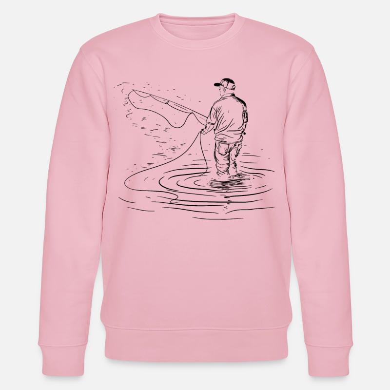 Dessin de pêche - Sweat bio CHANGER Stanley/Stella Unisexe - rose pâle