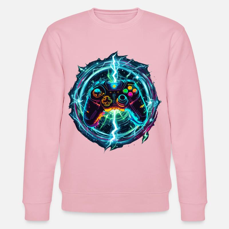 Galaktischer Gaming Controller - Stanley/Stella Unisex Bio-Sweatshirt CHANGER  - Hellrosa