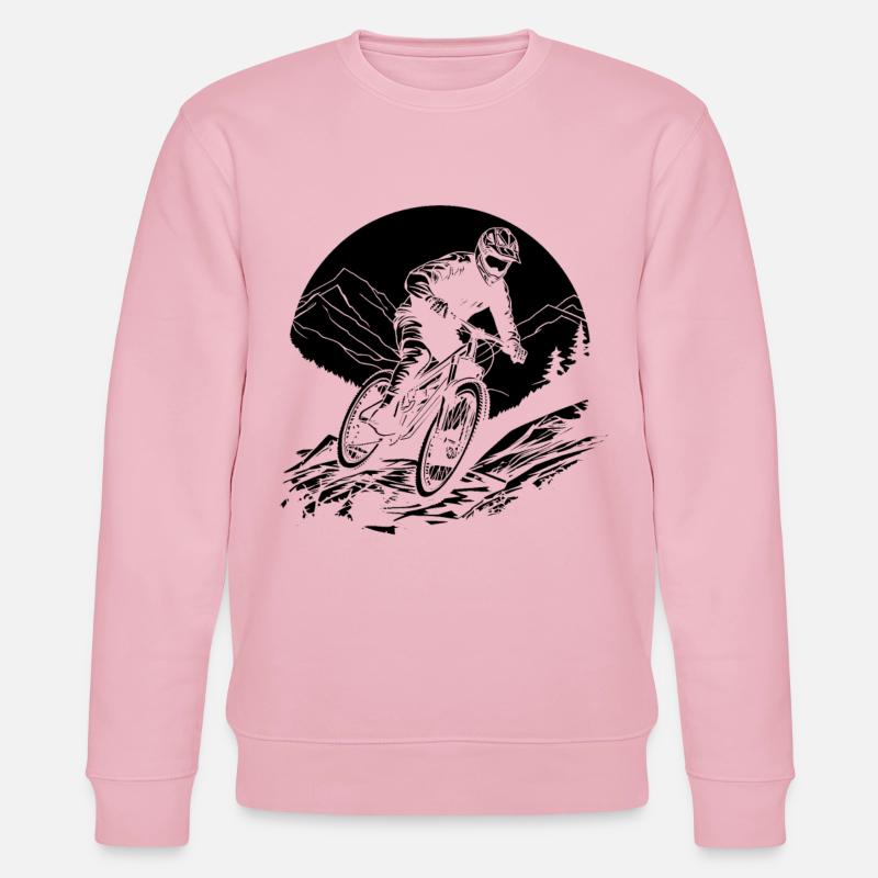 Mountainbiker Grafik - Stanley/Stella Unisex Bio-Sweatshirt CHANGER  - Hellrosa