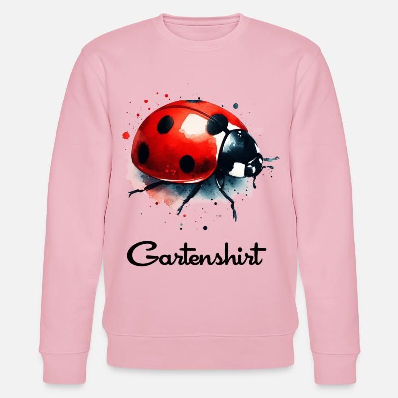 Gartenshirt Marienkäfer Gärtner - Stanley/Stella Unisex Bio-Sweatshirt CHANGER  - Hellrosa
