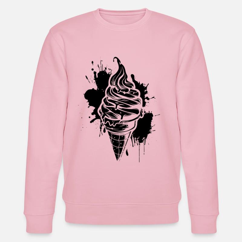 Eiswaffel Softeis - Stanley/Stella Unisex Bio-Sweatshirt CHANGER  - Hellrosa