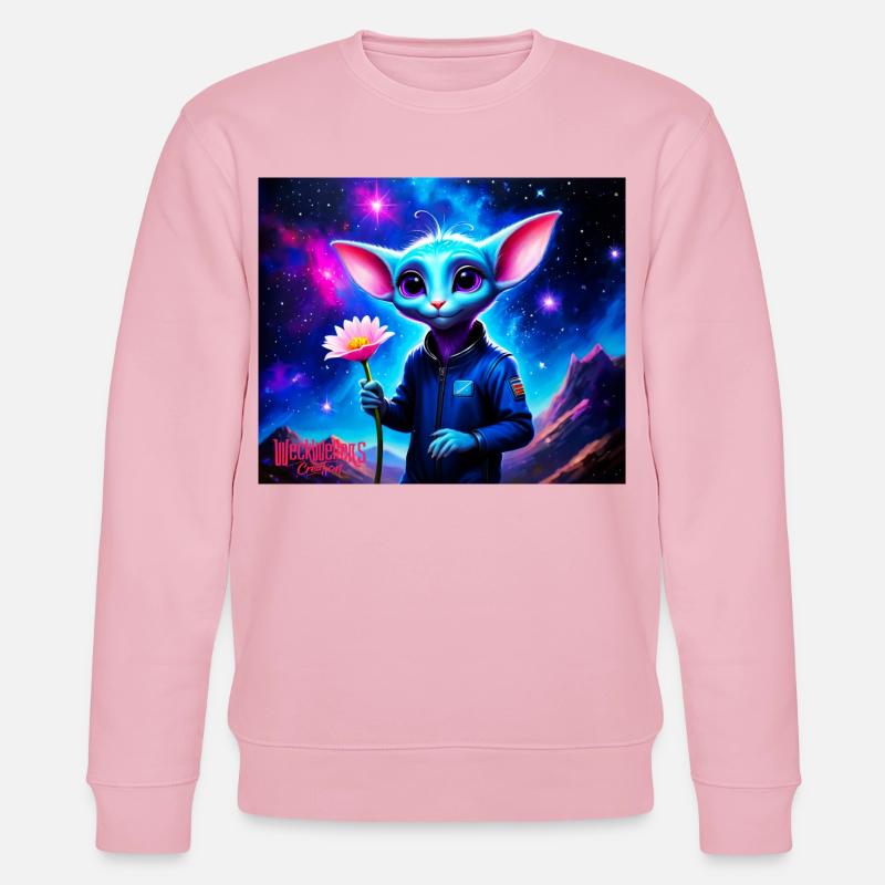 Wonky Maus - Stanley/Stella Unisex Bio-Sweatshirt CHANGER  - Hellrosa