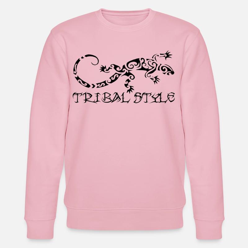 Polynesische schwarze Eidechse - Stanley/Stella Unisex Bio-Sweatshirt CHANGER  - Hellrosa