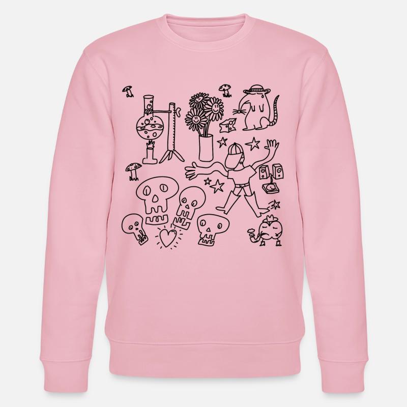 Kritzeln oder nach Hause gehen - Stanley/Stella Unisex Bio-Sweatshirt CHANGER  - Hellrosa
