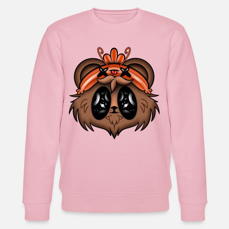 Der Bär mit der Garnelenkappe - Stanley/Stella Unisex Bio-Sweatshirt CHANGER  - Hellrosa