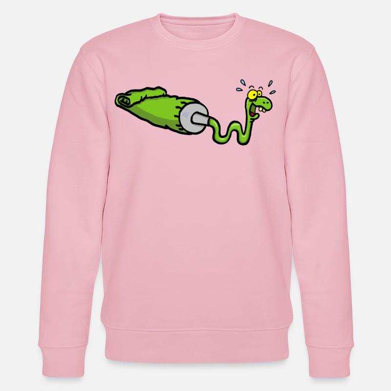 Grüne Schlange und Gouacheröhre - Stanley/Stella Unisex Bio-Sweatshirt CHANGER  - Hellrosa