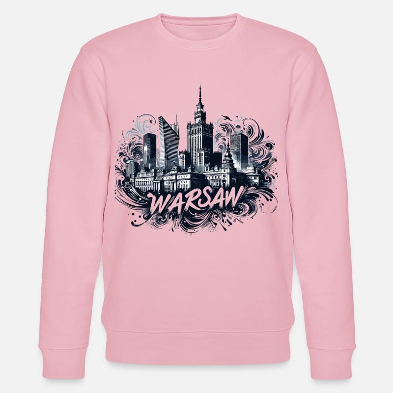 Varsovie Capitale Pologne Cadeau - Sweat bio CHANGER Stanley/Stella Unisexe - rose pâle