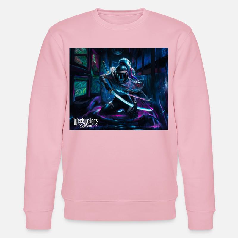 Graffiti Anime Samurai - Stanley/Stella CHANGER Unisex Organic Sweatshirt - cotton pink