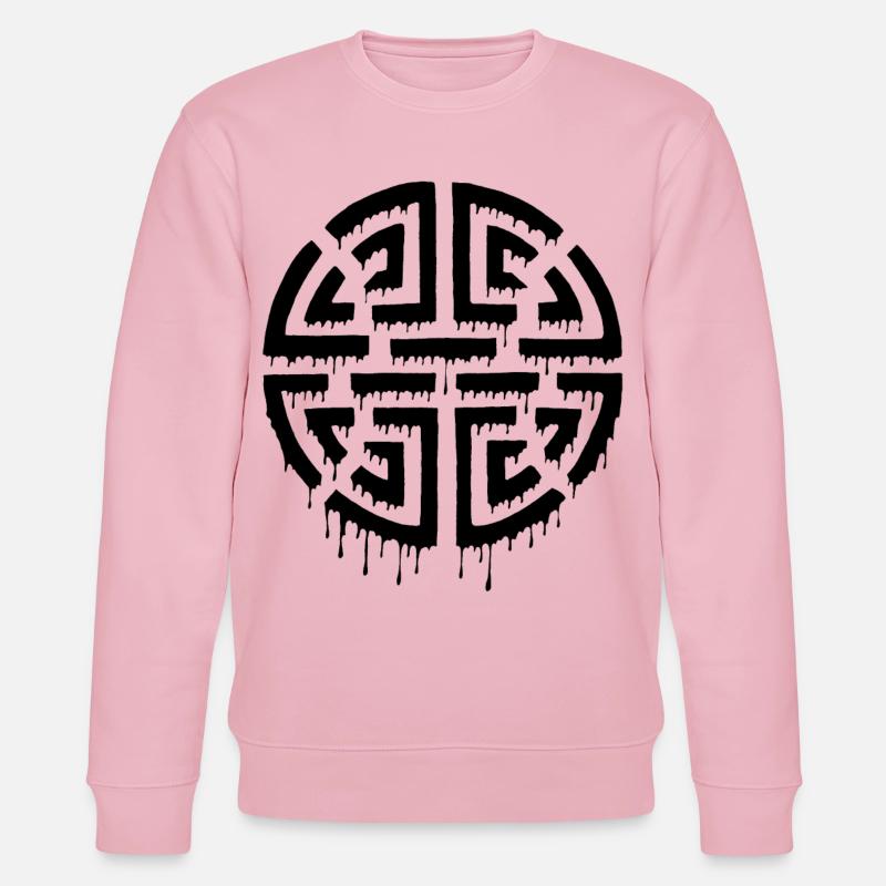 Graffiti eines schwarzen Labyrinths - Stanley/Stella Unisex Bio-Sweatshirt CHANGER  - Hellrosa