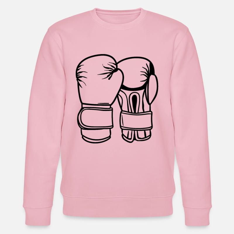 Dessin de gants de boxe - Sweat bio CHANGER Stanley/Stella Unisexe - rose pâle