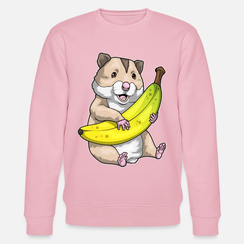 Hamster Banane - Sweat bio CHANGER Stanley/Stella Unisexe - rose pâle
