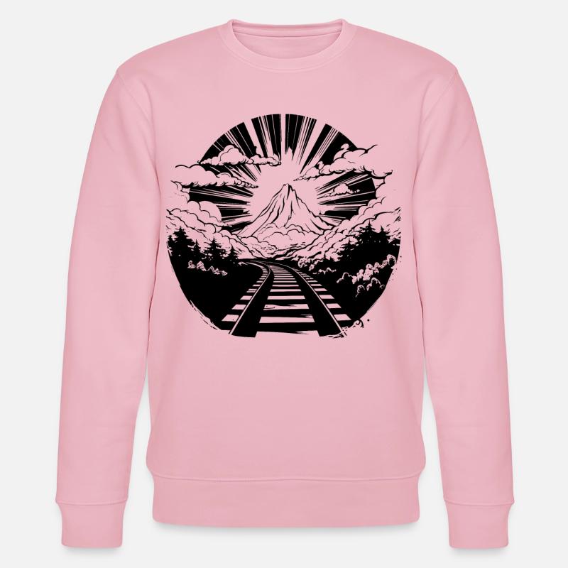 Eisenbahn - Stanley/Stella Unisex Bio-Sweatshirt CHANGER  - Hellrosa