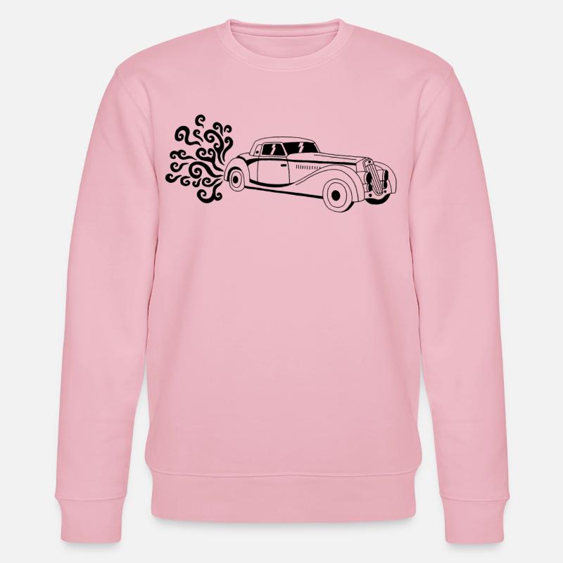 Schwarzer Oldtimer - Stanley/Stella Unisex Bio-Sweatshirt CHANGER  - Hellrosa