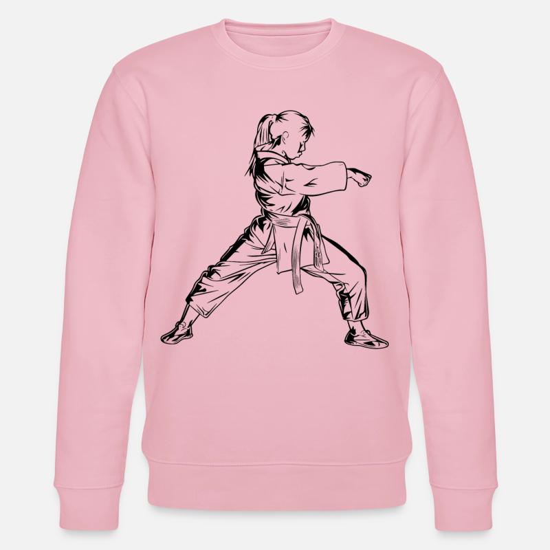 Karate Mädchen - Stanley/Stella Unisex Bio-Sweatshirt CHANGER  - Hellrosa