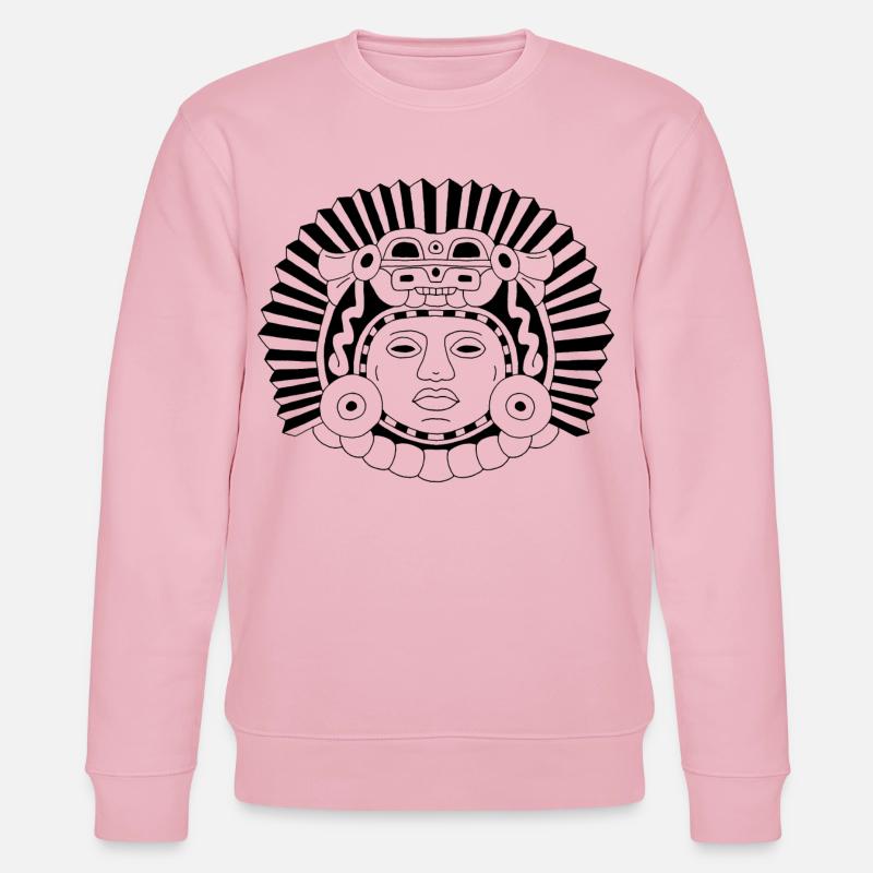 Aztekischer Drachenkönig - Stanley/Stella Unisex Bio-Sweatshirt CHANGER  - Hellrosa