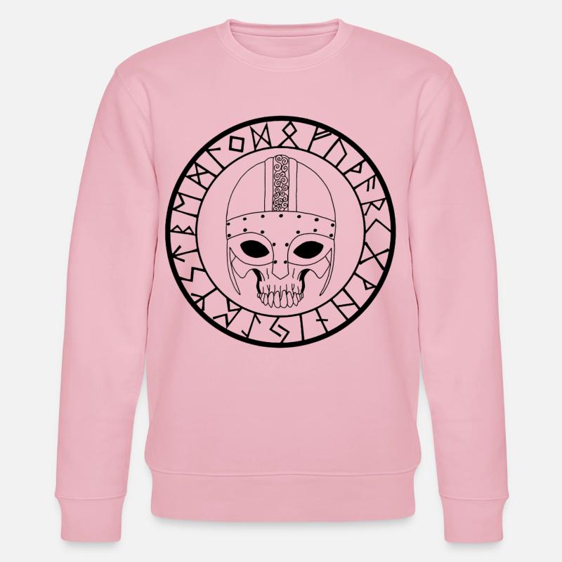 Wikinger Schädel (Schwarz) - Stanley/Stella Unisex Bio-Sweatshirt CHANGER  - Hellrosa