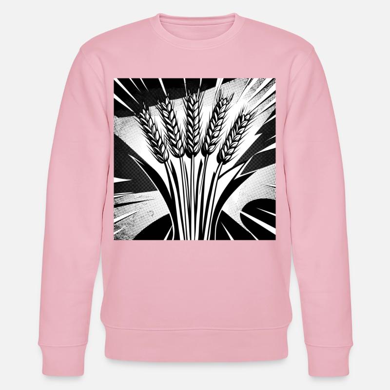 5 Getreide Ähren Weizen - Stanley/Stella Unisex Bio-Sweatshirt CHANGER  - Hellrosa