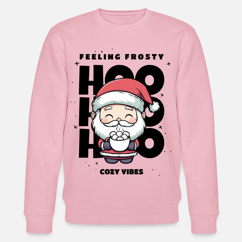 Weihnachten Pullover - Weihnachtsmann, Geschenk - Stanley/Stella Unisex Bio-Sweatshirt CHANGER  - Hellrosa