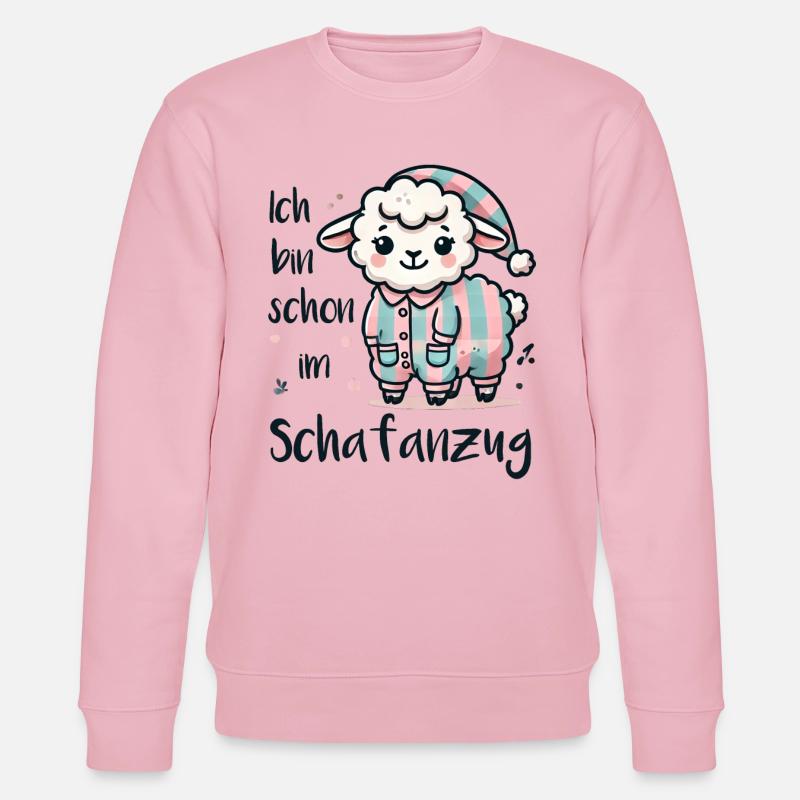 Ich bin schon im Schafanzug - Stanley/Stella Unisex Bio-Sweatshirt CHANGER  - Hellrosa